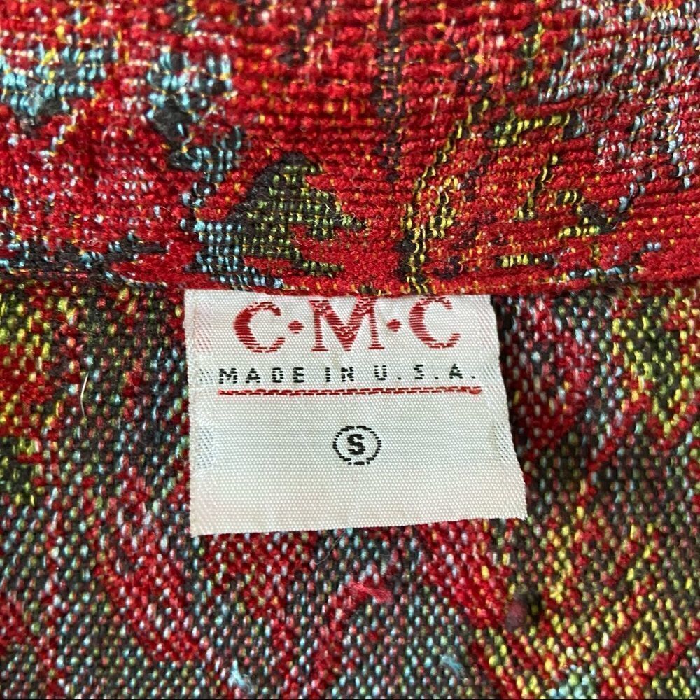 C.M.C (Colour Me Cotton) Boho Double Pocket Tapestry Swing High Low Jacket - Picture 15 of 15